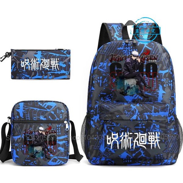 3 Sztuki Hunter X Hunter Plecak Anime Mochila Uczeń Torba Szkolna Codzienna Torba Na Ramię PióRnik Prezent Dla ChłOpcóW DziewcząT Plecak PodróżNy-image
