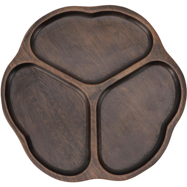 Bandeja De Madera Bandeja De Servir Dividida Para Aperitivos Bocadillos Plato De Verduras Plato Decorativo Seccional Gray-image