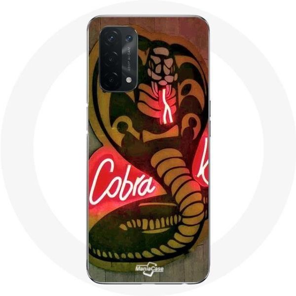Funda - Maniacase - Oppo A74 5G - Logotipo Cobra Kai - Silicona - Flexible Negro-image
