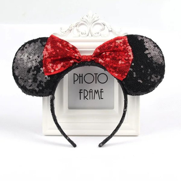 Diadema Orejas De RatóN De Anime Cosplay Kawaii Dibujos Animados Accesorios EláSticos Para El Cabello Fiesta Lazos De Lentejuelas Diadema Juguetes NiñOs Adultos Regalo Gray-image