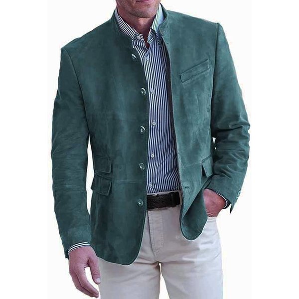Blazer Masculino Blazer Para Hombre Blazer Para Hombre Blazers Para Hombres Chaqueta De Hombre Chaquetas De Traje Manblazer Para Hombres XL Azul Del Mar-image