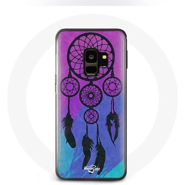 Funda Para Samsung Galaxy S9 AtrapasueñOs Negro Fondo Azul Y Morado-image