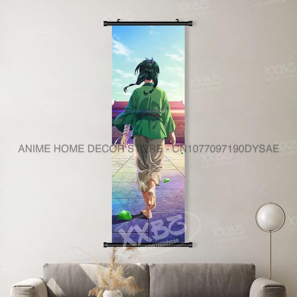 JapońSka Anime PamięTniki Aptekarki Dekoracja Domu WisząCy Obraz Wydruk Na PłóTnie Sztuka ŚCienna Zwoje Obraz Dekoracja Pokoju Plakat (As The Picture,40X120Cm(16X48Inch))-image