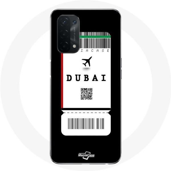Funda Para Oppo A74 5G - Maniacase - Billete De AvióN DubáI - Flexible - Blanco - Mixta-image