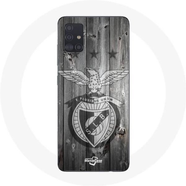 Funda - Maniacase - Samsung Galaxy A71 - Flexible - ProteccióN - Slb Benfica Fondo Gris Negro-image