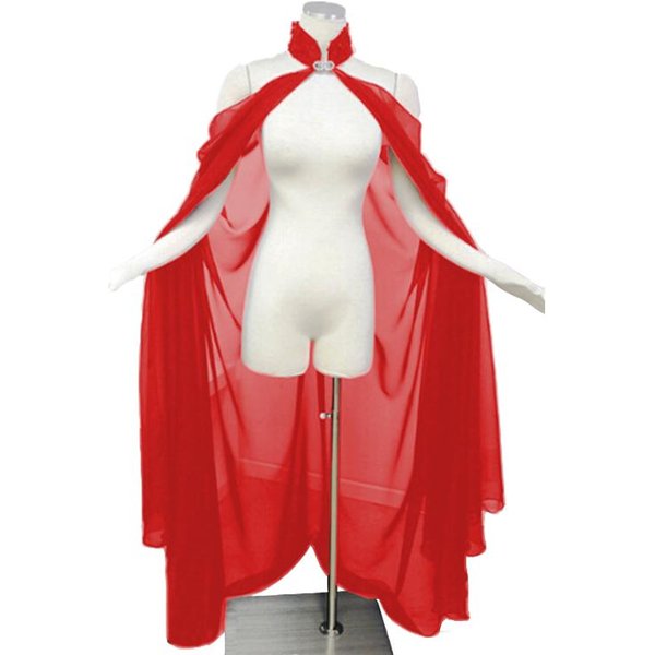 Chal Capa Medieval Para Mujer Gasa GóTico Wicca TúNica Vestido De Cosplay Capa Disfraz De Halloween Chal Fino Capa Traje De Escenario One Size&Medieval Dress Rojo-image