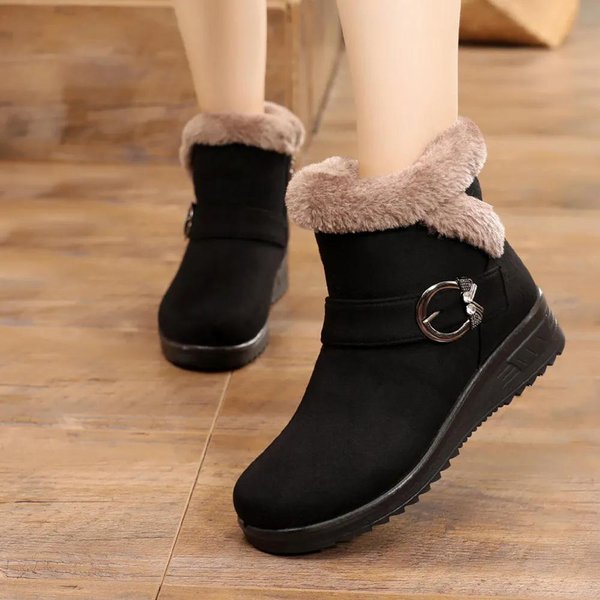 Zimowe Buty śNieżNe Plus Aksamitne Grube CiepłE Buty Damskie BawełNiane Buty AntypośLizgowe Buty Na MięKkiej Podeszwie Wysokie Buty 38 Brown-image
