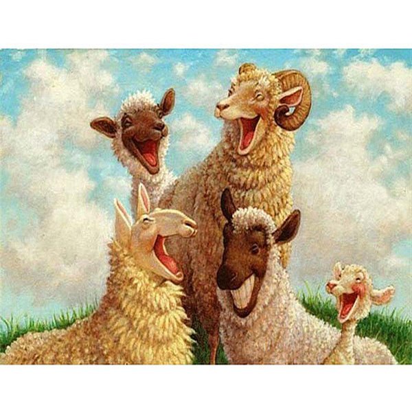 Bordado De Diamantes Diy, Pintura De Diamantes, Lindo Animal, Alpaca, Punto De Cruz, Mosaico De Diamantes 20X30CM-image