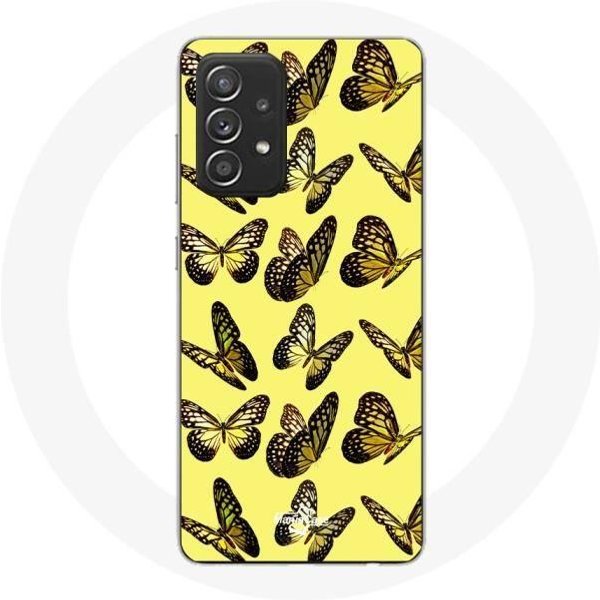Funda - Samsung - Galaxy A52 - Flexible - Mariposas - Amarillo Amarillo-image