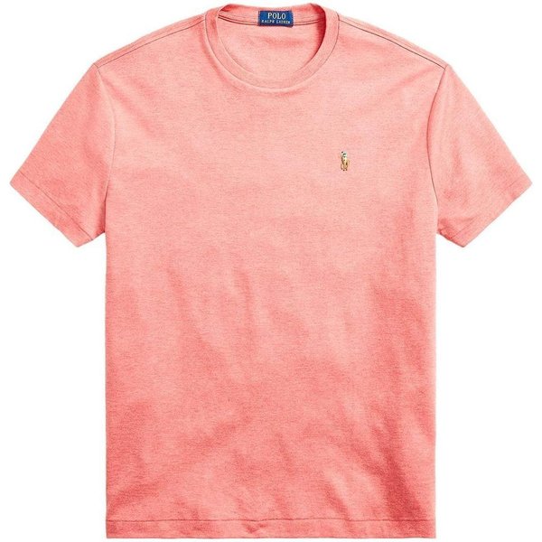 Camiseta De Manga Corta Con Cuello Redondo Y Logo Bordado Polo Ralph Lauren Para Hombre Tops Rosa 710740727-033 M Beige-image