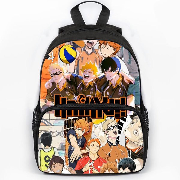 Plecak Anime Haikyuu Plecak Dla UcznióW JapońSka Manga DziecięCe Torby Szkolne Dla ChłOpcóW DziewcząT Wodoodporny Plecak PodróżNy Mochila-image