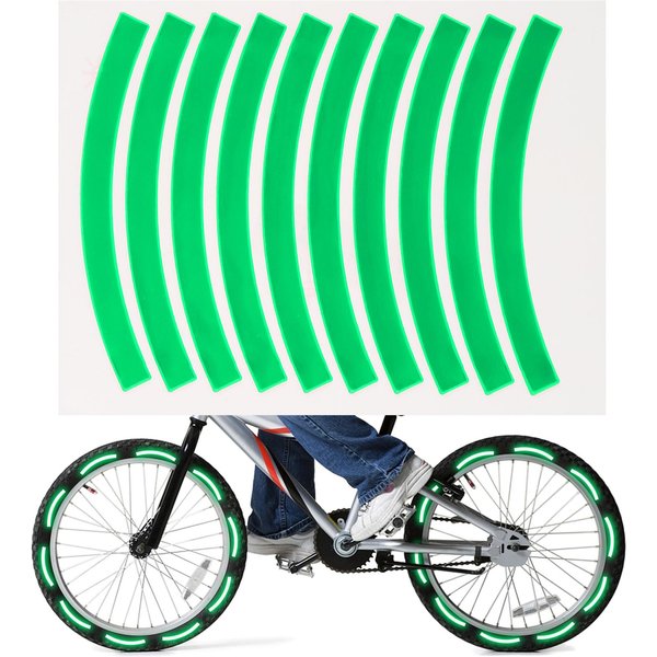 Cinta Reflectante Adhesiva De 10 Uds., Pegatina De Advertencia De Seguridad En Ciclismo, Cinta Reflectora Para Bicicleta, Tira Para Coche-image