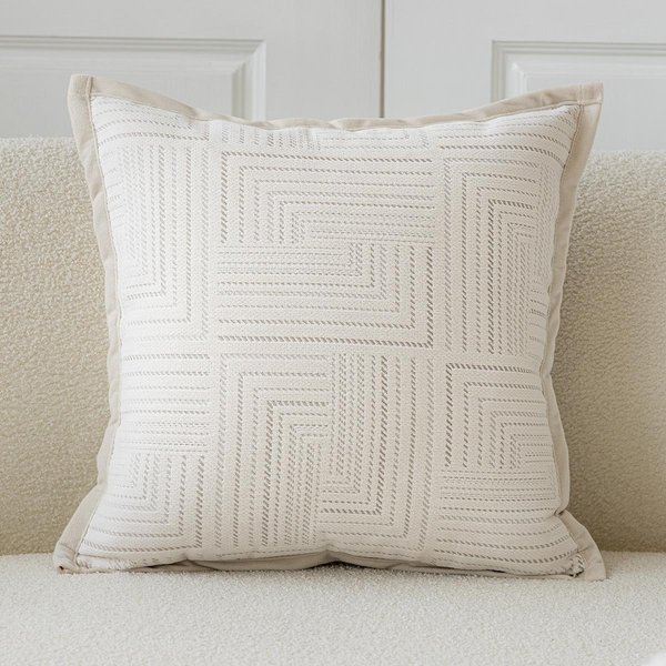 Funda De CojíN Decorativo Para Sofá Beige FrancéS 45X45Cm Fundas De CojíN Cuadradas Simples 45X45Cm-image