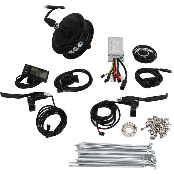Kit De ConversióN Para Bicicleta EléCtrica 36V 500W Kit De ConversióN De TraccióN Trasera Para Bicicleta EléCtrica DIY Patinete EléCtrico Bicicletas Plegables For 28/29In 700C Wheel Spokes-image