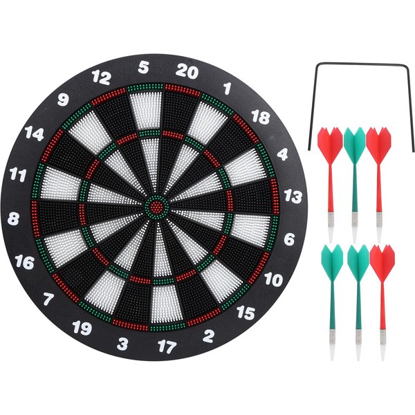 Tablero De Dardos Seguro De 16,5 Pulgadas Con Juego De 6 Dardos Reutilizable Para Fiestas, Entretenimiento Y Juegos De Bar-image