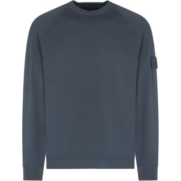 Stone Island Jednolity Kolor DłUgi RęKaw Logo OkrąGłY Dekolt Bluza Unisex Bluzy L1S156100064S00F3-V002E XXL-image