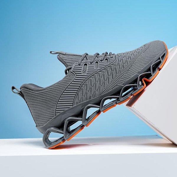 Luksusowe OddychająCe Buty Do Biegania Codzienna Moda Trenerzy Buty WyśCigowe Dla MężCzyzn I Kobiet Wygodne Sportowe Obuwie 40 Gray-image