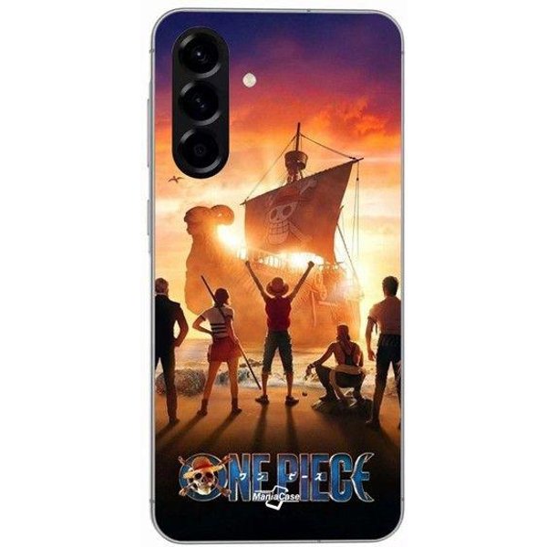 Funda - Maniacase - Samsung Galaxy A36 - Silicona - Flexible - One Piece Manga Anime Negro-image