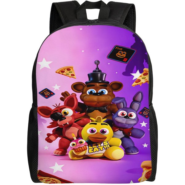 Mochila De Juego De Terror Fnaf Para Hombre Mochilas Grandes De PoliéSter Casual Bolsas Para Instituto Viaje Mochila Personalizada (As The Picture,As Picture)-image
