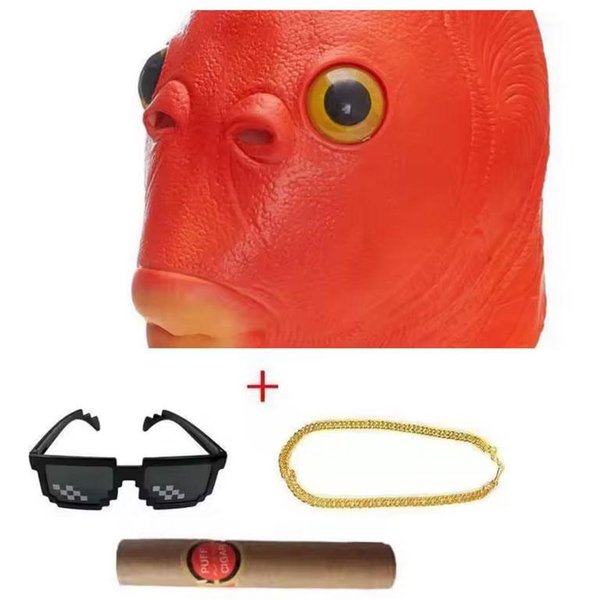 Maskotka Zielony PotwóR Z Rybią GłOwą Murlok Maska Do WłOsóW Rybia Nakrycie GłOwy Urocza I Zabawna Maska Na Halloween Karnawał Imprezę Kostiumową-image