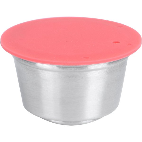 Taza De CáPsula De Café Reutilizable Rellenable De Acero Inoxidable Compatible Con Cafetera Dolce Gusto Rojo L-image