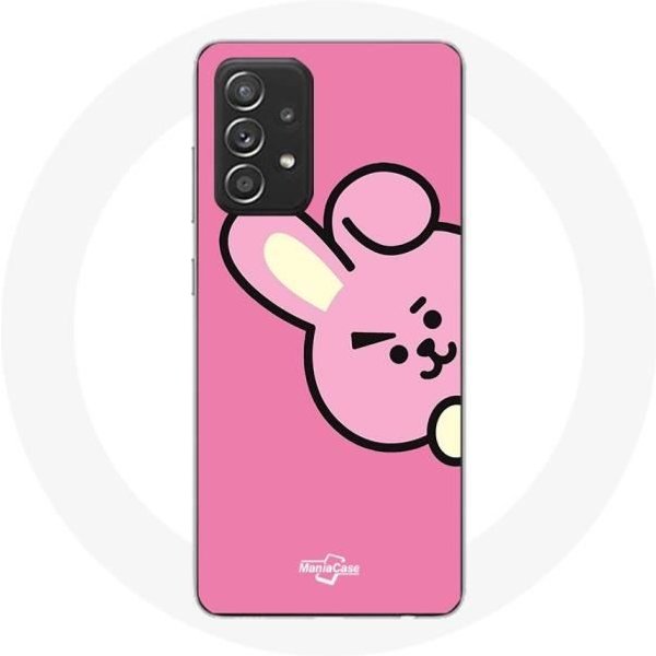 Funda - BTS - Samsung Galaxy A33 5G - Silicona Blanda - DiseñO Cooky - Color Rosa Negro-image