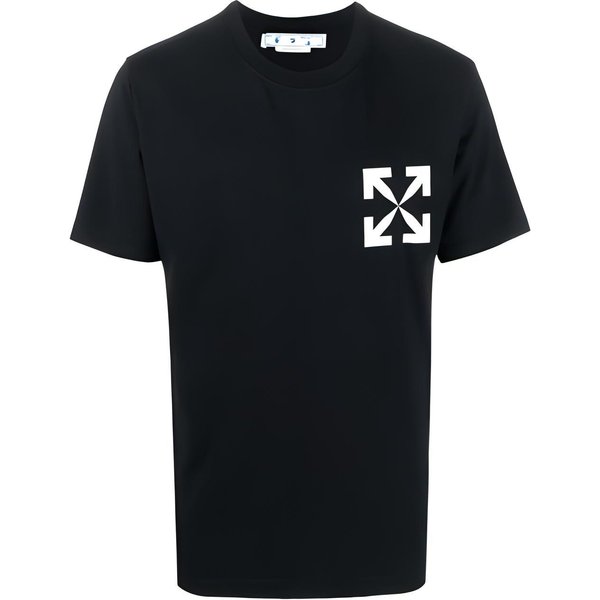 Camiseta Blanca De Manga Corta Con Cuello Redondo Y Logo De Flecha De Color SóLido Off-White SS22 Corte Regular Para Hombre Tops Blanco OMAA027C99JER01210011001 M-image