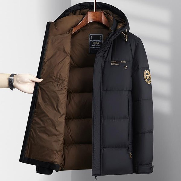 Chaqueta De PlumóN Para Hombre, Abrigo De Pan, Chaqueta De PlumóN Gruesa Y CáLida De Invierno, Nueva Ropa Informal Para Hombre L Black-image