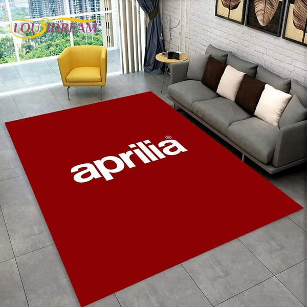 Dywanik Dywan Z Logo Motocykla HD Aprilia Racing Do Domu Salon Sypialnia Sofa Wycieraczka Dekoracja, Dywanik DziecięCy AntypośLizgowa Mata PodłOgowa 3D 40X60Cm-image
