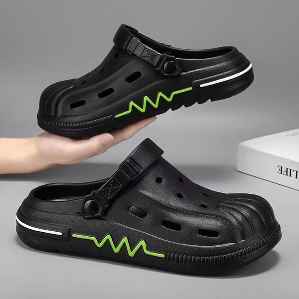MęSkie Casualowe Buty PlażOwe Letnie Klapki Z Dziurami Wersja KoreańSka SandałY EVA Modne MęSkie AntypośLizgowe MięKka Podeszwa Klapki Outdoorowe 40-41 Gray-image
