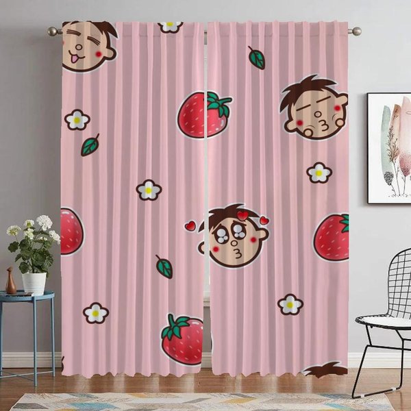Cortina Opaca Para HabitacióN, 2 Paneles, Wangwang Home, Cortinas De Tul Divisorias Para Dormitorio, DecoracióN De Halloween, Cortinas Para Sala De Estar W60Xh90Cmx2Pcs-Cl-image
