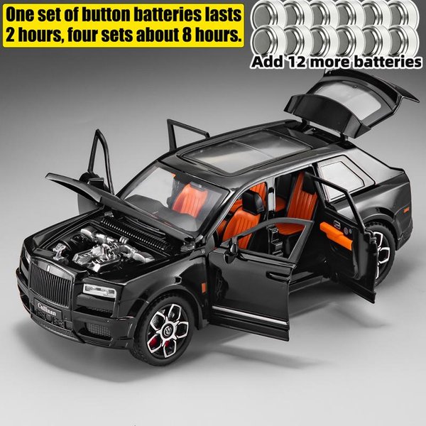 1:20 Role Royce Cullinan Ultra Luksusowy PełNowymiarowy SUV Metalowy Odlew Model Samochodu Domowy Modny & Biurkowy Ornament Display Prezent Hobby-image