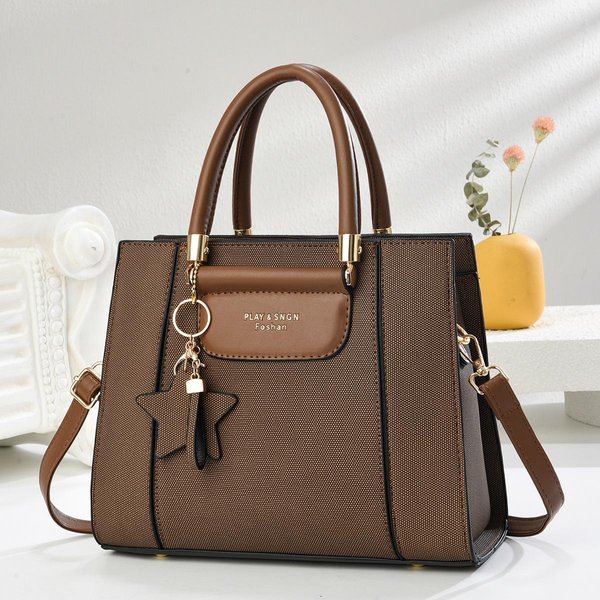 Bolso Bandolera De Moda Macaron Patchwork Nuevo Alto Nivel De Apariencia Temperamento Hombro ÚNico Bolso Femenino Moda Bolso De Mano De Gran Capacidad .-image