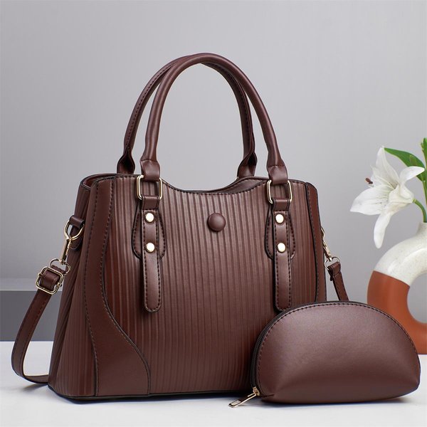 Bolso De Madre E Hijo De Empalme Nuevo, AtmosféRico Y De Gran Capacidad, Bolso De Mano De Moda De Alto Valor, Bolso Bandolera VersáTil Multicapa Para Mujer .-image