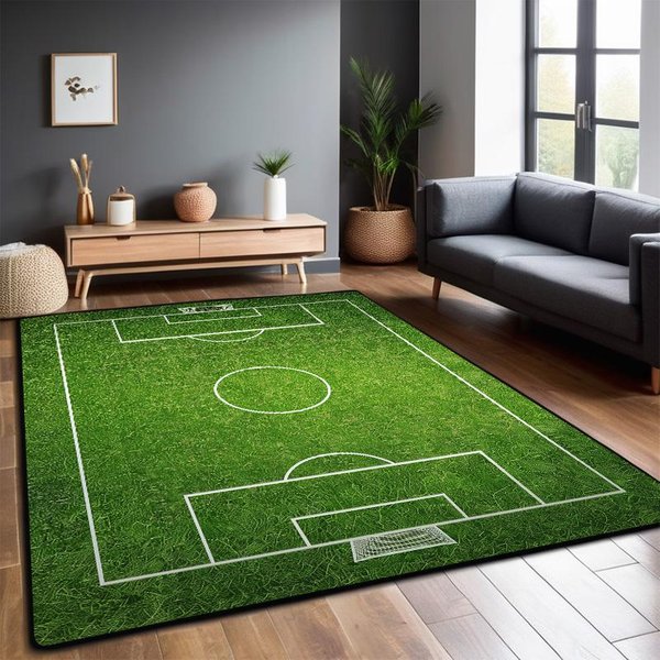 Alfombra Campo De FúTbol Sala De Estar Plegable TamañO Grande Alfombras De Piso 200X300Cm Antideslizante Alfombra De Juego Para NiñOs Dormitorio Lavable A MáQuina 140*200Cm-image