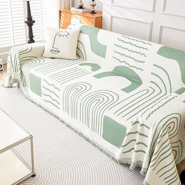 Ins Simple Y De Alta Gama Toalla Para Sofá Tela De Cobertor De Sofá De Chenilla Cubierta De Sofá Anti-ArañAzos De Gato Manta De Sofá Estilo Nuevo 180*130Cm White-image