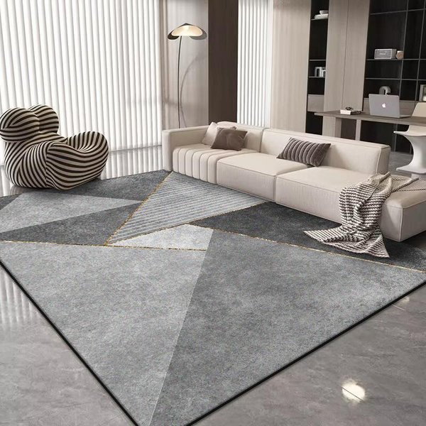 Nowoczesny Geometryczny Dywan Do Salonu Nowoczesna Luksusowa Dekoracja Dywany Domowe Do Sypialni DużY Rozmiar AntypośLizgowy ŁAtwy Do Czyszczenia Mata PodłOgowa 60*90Cm-image
