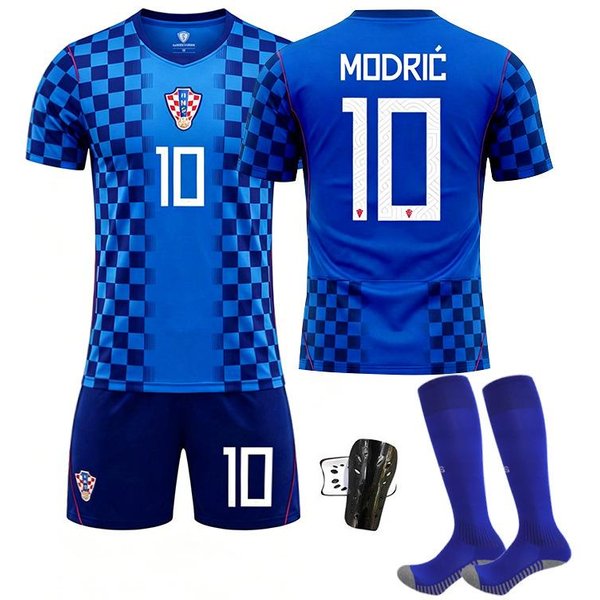 Koszulka PiłKarska Mistrzostwa ŚWiata 2026 Chorwacja Wyjazdowa Nr. 10 Koszulka Modricia DziecięCa Koszulka PiłKarska Reprezentacja Narodowa S-image