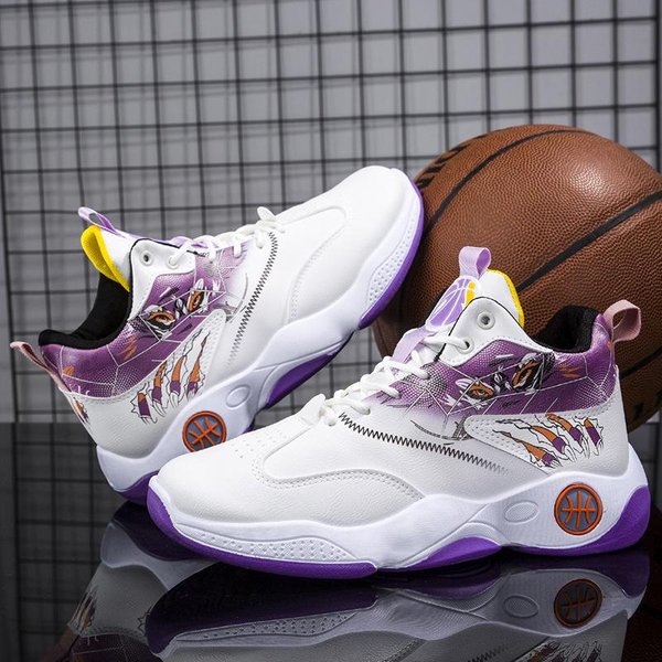 Zapatillas De Baloncesto Zapatillas Deportivas Nuevas Para Hombre Zapatillas Deportivas Informales Zapatillas Para Correr Zapatillas Altas Para Hombre 44 PúRpura-image