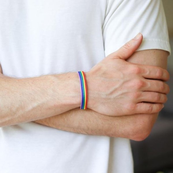 Pulseras Tejidas De ArcoíRis Para Lesbianas, Gays, Bisexuales, Lgbt, Pulseras Trenzadas Para Mujeres, Hombres, Parejas, JoyeríA De Moda, Regalo-image