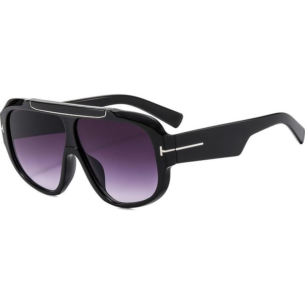Nuevas Gafas De Sol De Montura Grande Estilo Vintage, Gafas De Sol De Piloto Extragrandes Para Mujer Y Hombre, Gafas De DiseñAdor De Lujo, Gafas De Sol Estilo Punk Para Conducir, ProteccióN UV400. Black-image