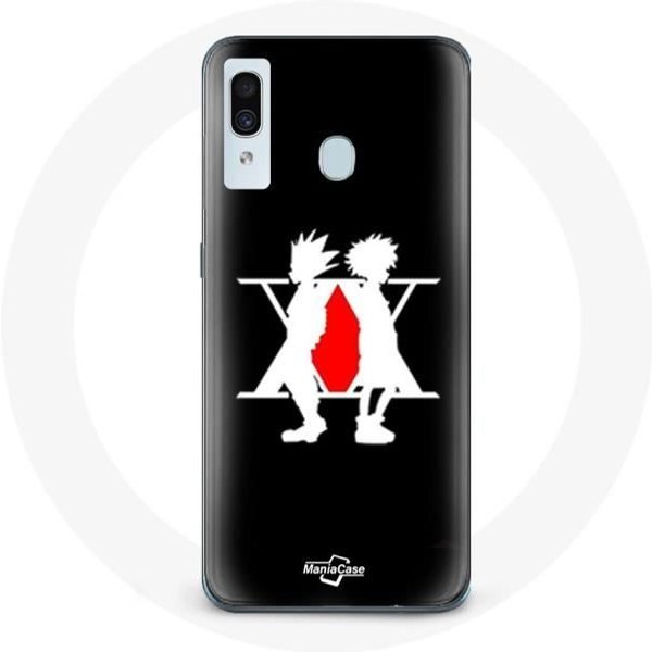 Funda Para Samsung Galaxy A30 Hunter X Hunter Logo Manga Fondo Negro-image