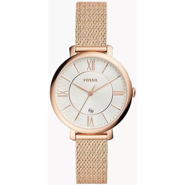 Fossil Jacqueline ES4352 Reloj De Cuarzo Para Hombre Con Correa De Cuero MarróN Y Esfera AnalóGica-image