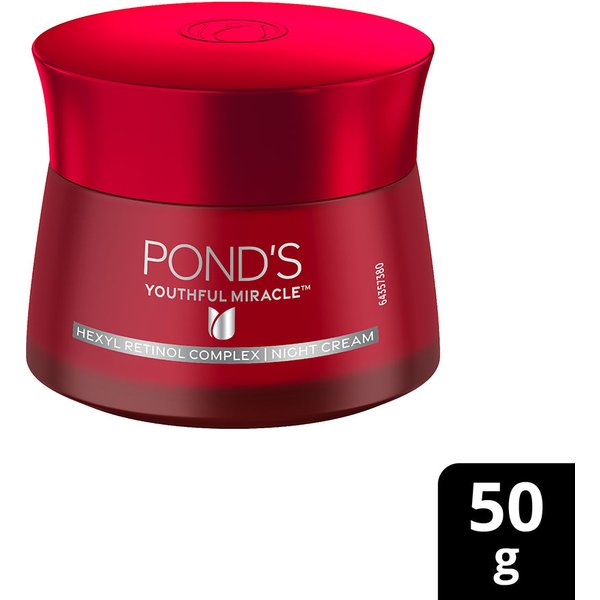 Pond's Age Miracle Crema De Noche Antiedad Con Retinol-C Para Arrugas LíNeas Finas Piel Firme 50G Paquete De 1-image