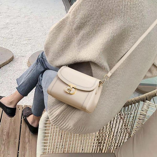 Bolso Cruzado Para Mujer Nuevo OtoñO E Invierno Bolso De Hombro Bolso PequeñO Exquisito De Cuero Genuino-image
