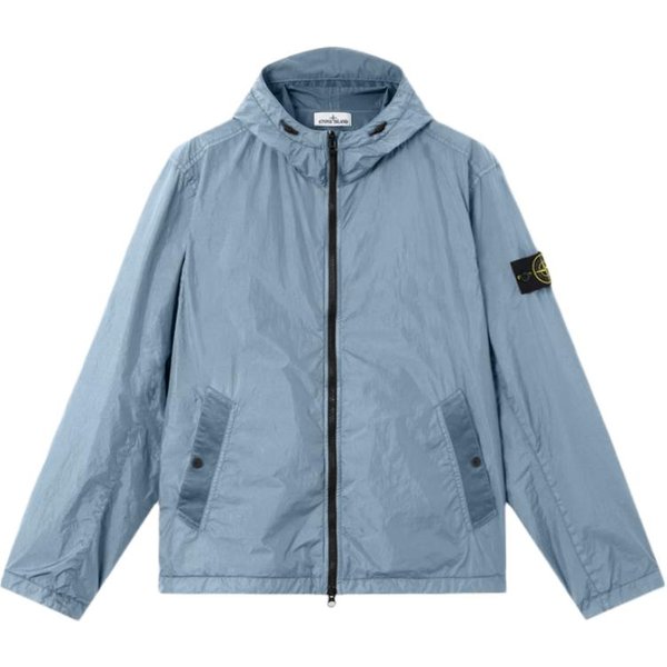 Stone Island Kolekcja Wiosna Lato SS26 Kurtka WiatróWka Z Kapturem Z PodwóJnymi Kieszeniami Regulowany RęKaw Wygodna L1S154100001S0A23-V0024 XL Gray-image