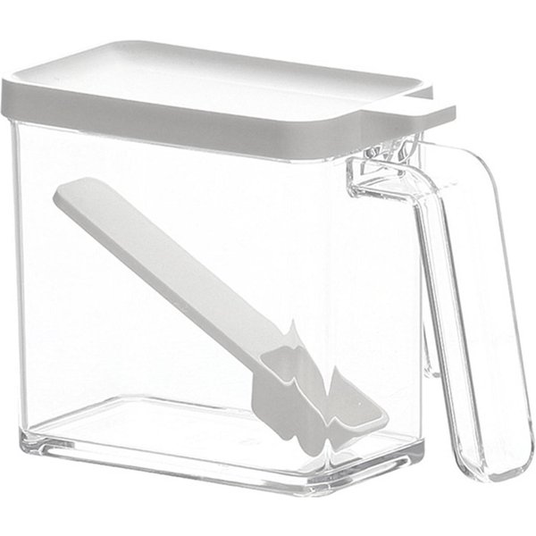 Caja De Condimentos Con Tapa Transparente Gran Capacidad Contenedor De Almacenamiento Para Condimentos Para Especias Sal AzúCar-image