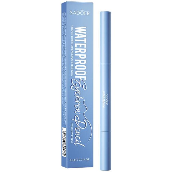 Wodoodporna Naturalna Dwustronna Kredka Do Brwi 0,4G Sadoer UtrwalająCy Makijaż, Odporna Na Rozmazywanie Kredka Do Brwi Z PęDzelkiem Dark Brown-image
