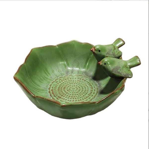 BañO Para PáJaros Comedero Para PáJaros Cuenco Para PáJaros CeráMico BañO De Agua BañO Para PáJaros EstacióN De AlimentacióN DecoracióN De JardíN-image