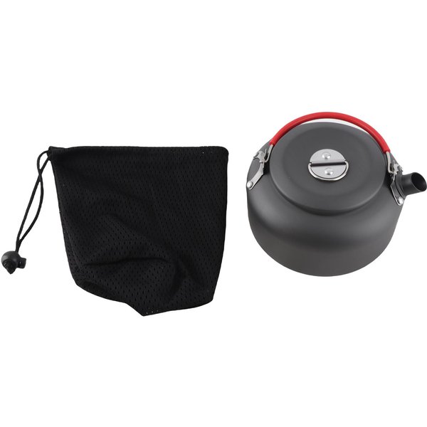 Czajnik Turystyczny, Kempingowy, Piknikowy, Dzbanek Do Kawy, 0,8 L, Aluminiowy Black-image